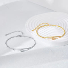 Aetolia Adjustable Pendant 18K Gold Plated Charm Bracelet Women Chain Tennis 925 Sterling Silver Zirconia Bracelets Bangles