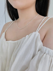 Aetolia new arrival Simple Minimalist Design Elegance 925 Sterling Silver Broken Beaded necklace Fine Jewelry Necklaces for women