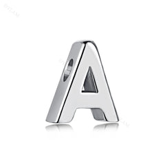 Aetolia 925 Sterling Silver Sliding Chain Personalized Alphabet Necklaces Diy Name Letter Initial Charm Pendant Necklace 18K Gold Plated