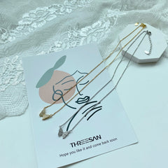 Aetolia Delicate 925 Silver 18k gold plated pendant chain jewelry Butterfly necklace For Women