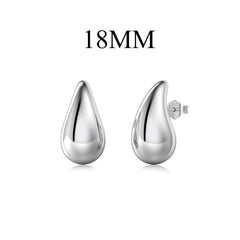 Aetolia Wholesale Hot Sale S925 Silver Fine Jewelry Melon Seed Geometric Earring 18K Gold Plated WaterDrop Stud Earrings For Women