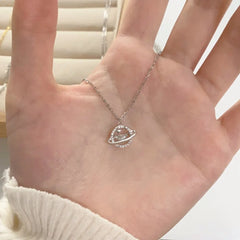 Aetolia No Moq Birthday Gift Cubic Zirconia 18K Gold Plated Star Planet Pendant Necklace Charm Chain Choker Necklaces Jewelry For Women