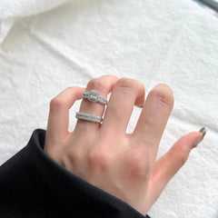 Aetolia Stacked Ladies Eternity Wedding Custom Cubic Zirconia Baguette 925 Sterling Engagement Couple Silver Rings Jewelry Women