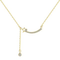 Aetolia New Arrival Simple Star Pendant Necklaces For Women Jewelry Choker Chain 925 Sterling Silver Accessories 18K Gold Necklace