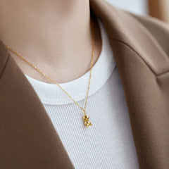 Aetolia Fashion 18K Gold New Design Cute Bear Animal Pendant collar de plata Wholesale Silver Jewelry Necklace Design For Children