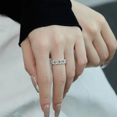 Aetolia Drop Shipping Manufacture High Quality 925 Sterling Silver Ring Cubic Zirconia Diamond Cuban Wedding Rings For Women