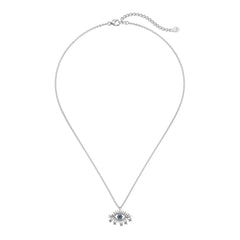 Aetolia Trendy S925 Sterling Silver Chain Jewelry Necklace Cz Cubic Zircon Pendants Blue Devil Eye Pendant Necklaces For Women