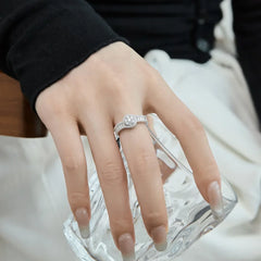 Aetolia No Moq Sterling Silver 925 Jewelry Cz Cubic Zirconia Double Halo Engagement Wedding Jewelry Bridal Rings For Women