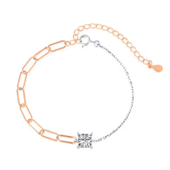 Aetolia Cuba Drop Heart Shape Iced Out Tennis Cubic Zirconia 925 Silver Chain Crystal Bracelets Bangles Charm For Bracelet Women