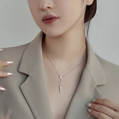 Aetolia S925 Sterling Silver Necklaces Pendant Multi-Layer Style Lock Rectangle Chain Necklace For Women Jewelry Party Friend Gifts