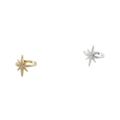 Aetolia Wholesale 925 Sterling Silver Earrings Gold Plated Zircon Ear Cuff Fine Jewelry Elegant Dainty Star Earring