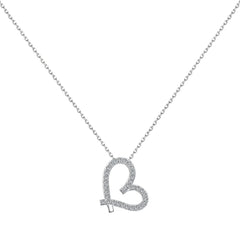 Aetolia Wholesale Ladies Women Jewelry Chain Heart Pendant Choker S925 Sterling Silver 18K Gold Plated Hollow Love Chain Necklace