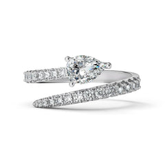 Aetolia Original Design S925 Sterling Silver Pear Waterdrop Ring For Women Ins Style Cz Zirconia Wedding Diamond Rings For Women