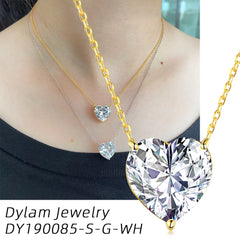 Aetolia Wholesale Personalized Kolye Bijoux Jewelry Argent 925 Sterling Silver Necklace 18K Gold Plated Chain Heart Necklaces For Women