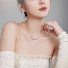 Aetolia Factory Wholesale High Quality Low Price Multi Shape Necklace 925 Sterling Silver Cluster Row Pendant Necklaces For Women