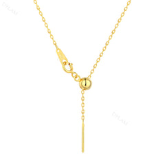 Aetolia 925 Sterling Silver Sliding Chain Personalized Alphabet Necklaces Diy Name Letter Initial Charm Pendant Necklace 18K Gold Plated