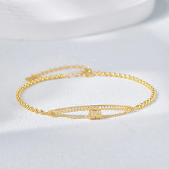 Aetolia Adjustable Pendant 18K Gold Plated Charm Bracelet Women Chain Tennis 925 Sterling Silver Zirconia Bracelets Bangles