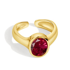 Aetolia Custom Heart Geometric Wave Shape 925 Sterling Silver Ring Irregular Colored Zircon Rings Open Adjustable Ring For Women