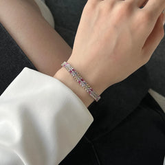 Aetolia Wholesale Candy Color Jewelry Simple Ins Designer Bracelet Handmade Sterling Silver s925 Rainbow Tennis Bracelets Women