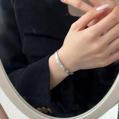 Aetolia Vintage New Style S925 Sterling Silver Frosted Flower Bracelet Open Cuff Bracelets Bangles Jewelry For Women Gift