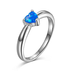 Aetolia No Moq Minimalist Female Blue Opal Stone Ring Fine Jewelry Charm 925 Sterling Silver Love Heart Rings For Women Girl Gift