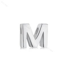Aetolia 925 Sterling Silver Sliding Chain Personalized Alphabet Necklaces Diy Name Letter Initial Charm Pendant Necklace 18K Gold Plated