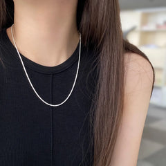 Aetolia 925 Sterling Silver Necklace Round Cut 5A Cubic Zircon Diamond Tennis Chain For Women Men Tennis Chain Necklaces