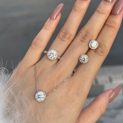 Aetolia Wholesale Quality 925 Sterling Silver Heart Necklace Brand Designer Colliers Bijoux Femme Chain Necklaces For Women Jewelry Set