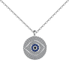 Aetolia Lucky Turkish Devil Eye Pendant S925 Silver Necklaces For Women Full Zirconia 18K Gold Greek Eye Amule Necklaces For Women