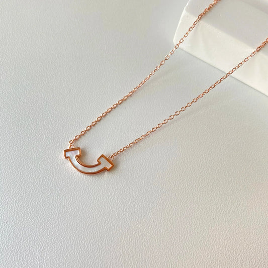 Aetolia trendy sterling silver smile shell pendant statement gold plated stackable necklaces chain women S925 necklace