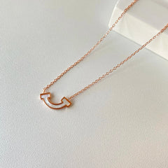 Aetolia trendy sterling silver smile shell pendant statement gold plated stackable necklaces chain women S925 necklace