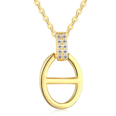 Aetolia Wholesale Sweater Hip Hop Coffee Bean Chain Link Choker Gold Plated Collar de Plata Sterling Silver 925 Pig Nose Necklace