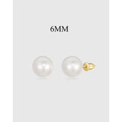 Aetolia Best Selling Bijoux 18K Gold Plated Needle Studs Earring 925 Sterling Silver Shell Pearl Stud Earrings Jewelry Women