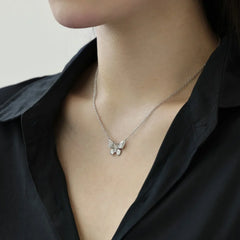 Aetolia New Trendy 18K Gold Plated Stud Earring Jewelry Set Cubic Zirconia Butterfly Pendant S925 Silver Necklaces Rings For Women