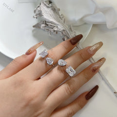 Aetolia Hot Selling Kardashian Minimalist Stackable Chunky Ring Anillo 925 Sterling Silver 8A Cubic Zircon Wedding Rings