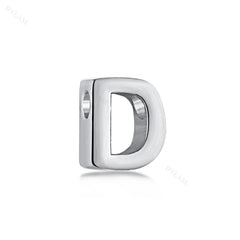 Aetolia 925 Sterling Silver Sliding Chain Personalized Alphabet Necklaces Diy Name Letter Initial Charm Pendant Necklace 18K Gold Plated