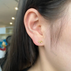 Aetolia 2022 Popular Valentines Love Heart 18k Gold S925 Sterling Silver Earrings Cute Small Heart CZ Stud Earrings For Girlfriend