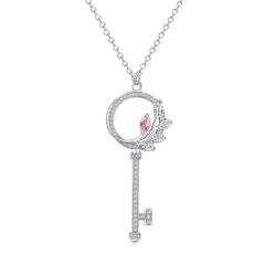 Aetolia Cz Cubic Zirconia Charm Key Pendant 925 Sterling Silver Layering Necklaces 18K Gold Plated Chain Necklace For Pendant Women Gift
