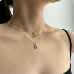 Aetolia Non Tarnish Retro 18K Gold Plated S925 Sterling Silver Necklace Jewelry Women Round Coin Pendant Necklaces For Girl