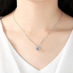 Aetolia 925 Sterling Silver 18K Gold Plated Teardrop Halo Pendant Necklace SN0026