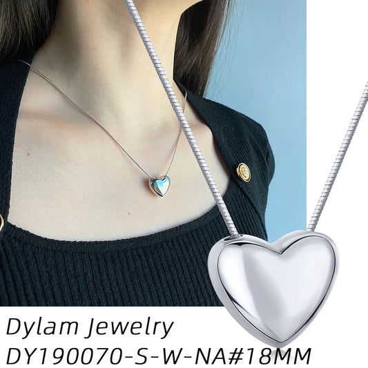 Aetolia Wholesale Personalized Kolye Bijoux Jewelry Argent 925 Sterling Silver Necklace 18K Gold Plated Chain Heart Necklaces For Women