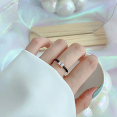 Aetolia Acrylic Colorful Chunky Ring Anillo 925 Sterling Silver 18K Gold Open Adjustable Square Enamel Jewelry Amour Rings For Women