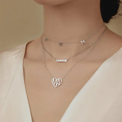 Aetolia Brand New Fashion Tren English Letters Mommy Pendant Necklace Sterling 925 Silver Necklaces for Women