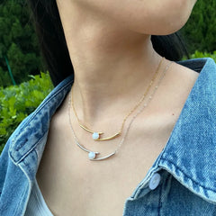 Aetolia Fresh Water Pearl Jewelry Accessories Pendant Dainty Minimalist Women Aetolia Winter Trendy Sterling Silver Necklaces