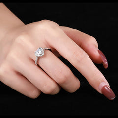 Aetolia Anillos De Mujer Dainty Rings Personalized Ring Heart Zircon Silver 925 Sterling Engagement Wedding