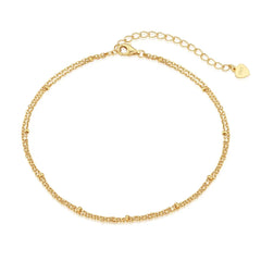 Aetolia Accessories Bracelet Bangle 18K Gold Plated Anklets Set Initial Alphabet Letter A-Z Charms Pendant Cuban Link For Women