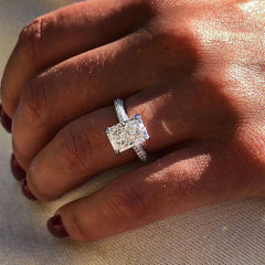 Aetolia S925 Sterling Silver Engagement Wedding Fine Jewelry Rings for Women Jewelry 8A Quality CZ Zircon 925 Silver Custom Jewelry