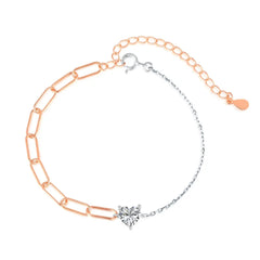 Aetolia Cuba Drop Heart Shape Iced Out Tennis Cubic Zirconia 925 Silver Chain Crystal Bracelets Bangles Charm For Bracelet Women