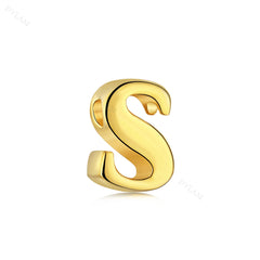 Aetolia 925 Sterling Silver Sliding Chain Personalized Alphabet Necklaces Diy Name Letter Initial Charm Pendant Necklace 18K Gold Plated
