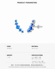 Aetolia S925 Sterling Silver High Quality Blue Opal Jewelry Stud Earring Elegant Jewelry Hypoallergenic Earrings For Women Girl